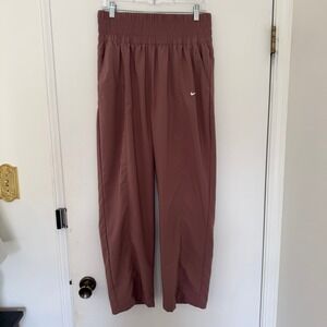 Nike Dri Fit Wide Leg Athletic Pants Mauve Womens Size L